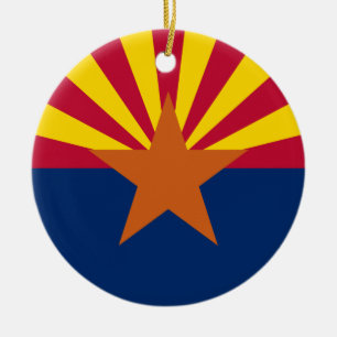 Drapeau de l'Arizona ornement en céramique