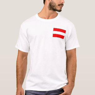 Drapeau de l'Autriche et T-shirt de carte