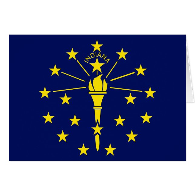 Drapeau de l'état de l'Indiana de Blue & Gold Torc (Devant horizontal)