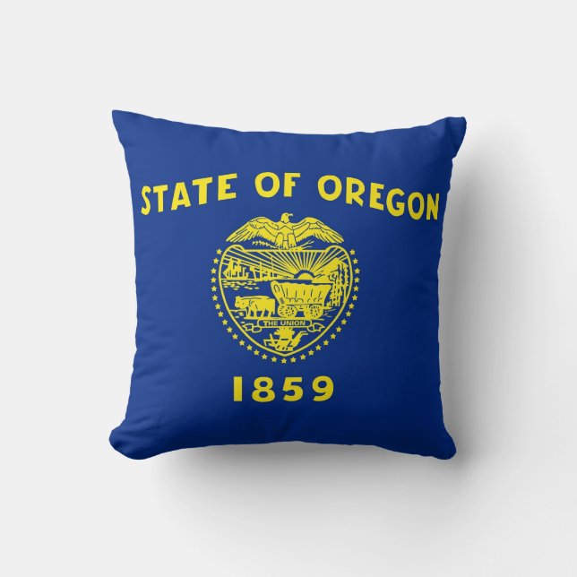 Drapeau de l'État de l'Oregon Coussin américain Mo (Recto)