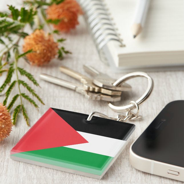Drapeau de l'État de Palestine acrylique (Devant Droit)