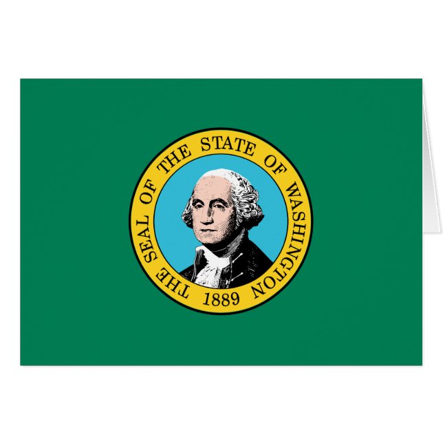 Drapeau de l'État de Washington (Devant horizontal)