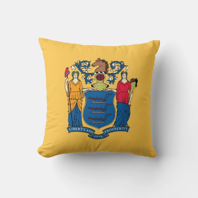 Drapeau de l'État du New Jersey Coussin du MoJo am (Recto)