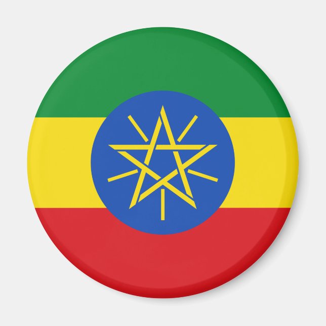 Drapeau de l'Éthiopie Magnet (Devant)