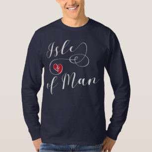 Drapeau de l'île de Man dans un coeur, T-shirt Man