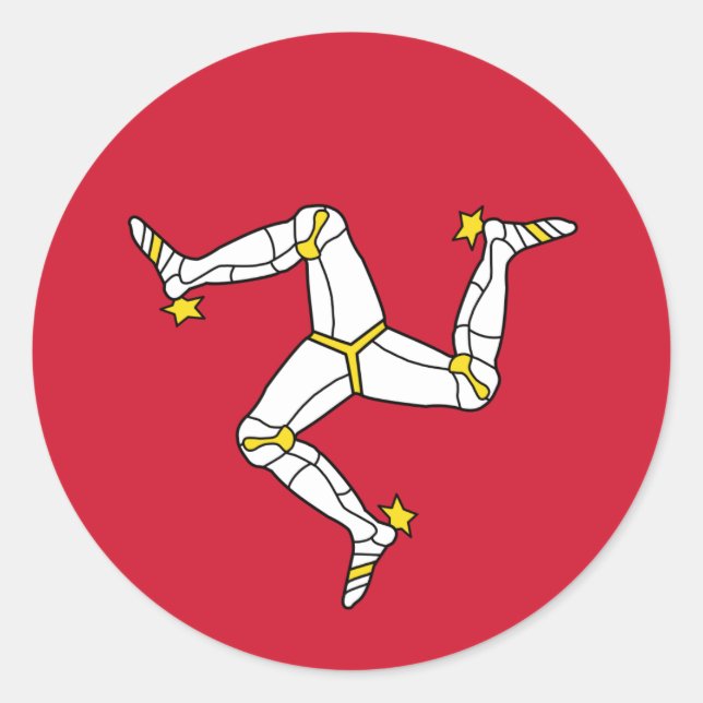 Drapeau de l'île de Man Sticker (Devant)