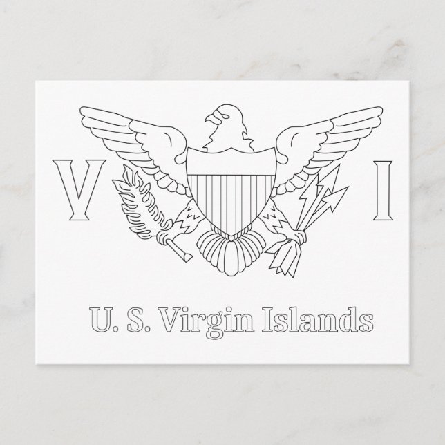Drapeau de l'île Vierge des États-Unis Carte posta (Devant)