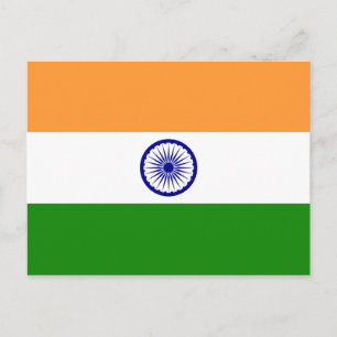 Drapeau de l'Inde Carte postale