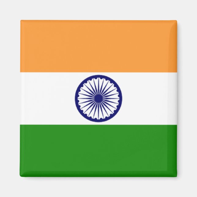 Drapeau de l'Inde Magnet (Devant)