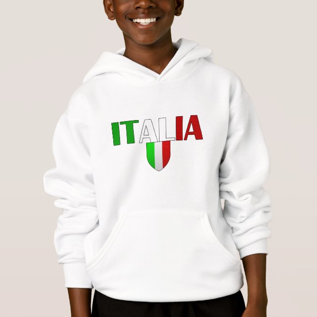 Drapeau de logo de l'Italie de bouclier de (Devant)