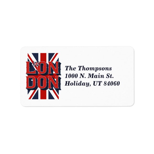 Drapeau de Londres / Étiquettes de messagerie (Devant)