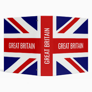 Drapeau de l'Union Jack britannique classeur de bu