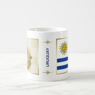Drapeau de l'Uruguay + Tasse de carte