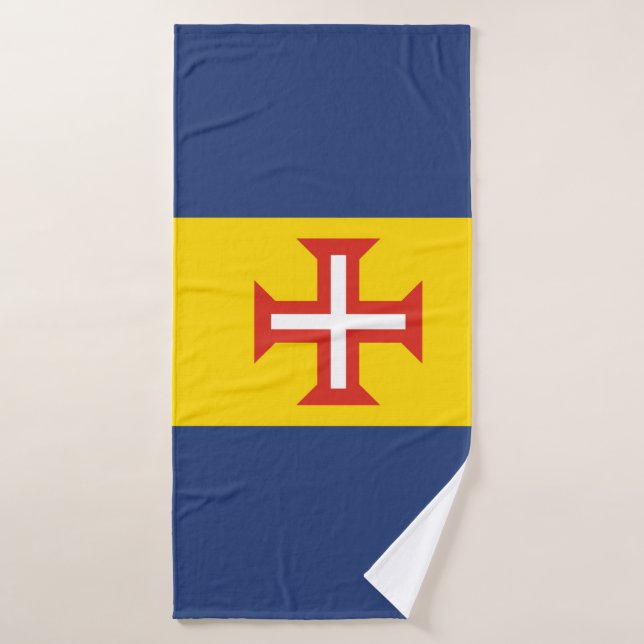 Drapeau de Madère Symbole de la province du Portug (Serviette de bain)