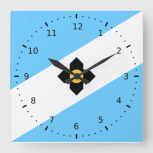 Drapeau de Madison, horloge murale Carré du Wiscon