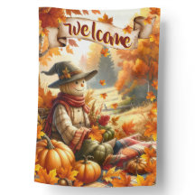 Autumn Whimsical House Flag