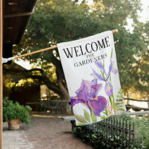 Belles fleurs violettes Iris ACCUEIL sur blanc