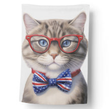 BLANC ROUGE PATRIOTIQUE CUITE TABBY BLEUE CAT