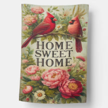 Cardinal Rouge Vintage Maison Douce Maison