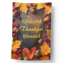 Grateful Thankful Blessed Autumn Foliage House Fla