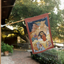Drapeau de maison résistant aux intempéries représ