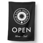 Simple Black White Votre logo Open Business