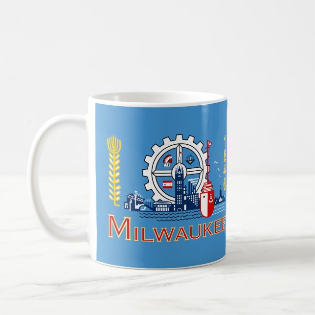 Drapeau de Milwaukee, Wisconsin Coffee Mug (Gauche)