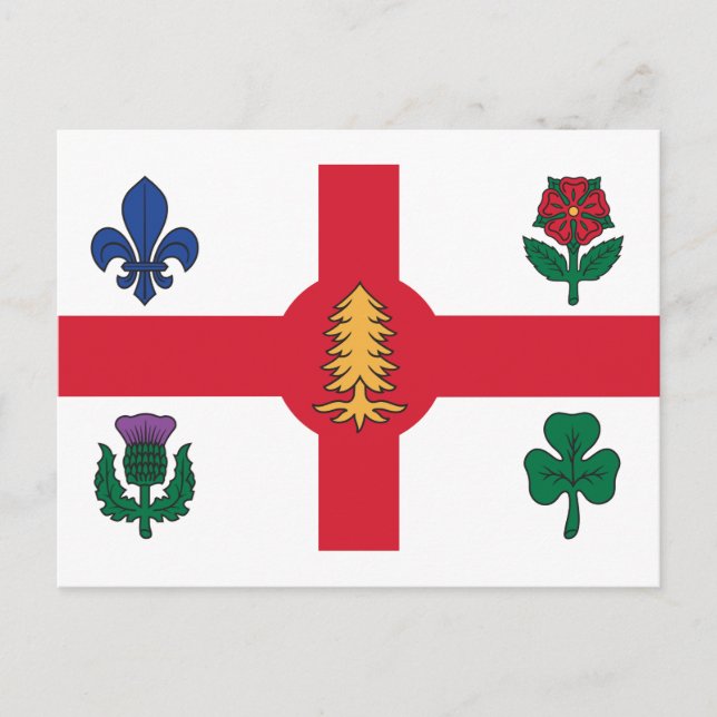 Drapeau de Montréal, Québec Carte postale (Devant)