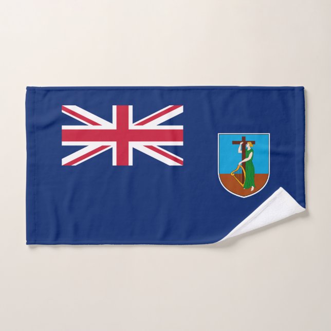 Drapeau de Montserrat (Serviette à main)