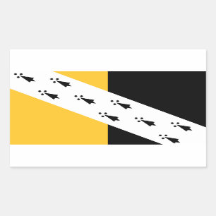 Drapeau de Norfolk Sticker rectangulaire