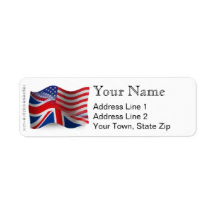 Drapeau de ondulation Britannique-Américain