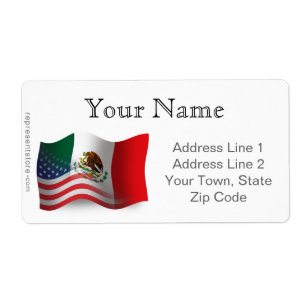 Drapeau de ondulation mexico-américain