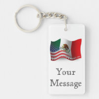 Drapeau de ondulation mexico-américain