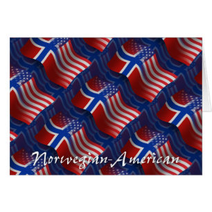 Drapeau de ondulation Norvégien-Américain