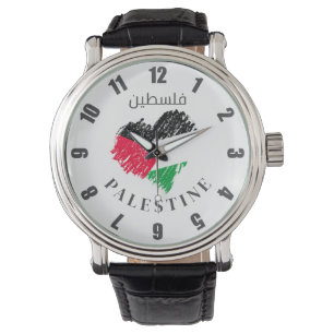 Drapeau de Palestine coeur Palestinien montre Cust