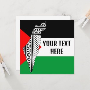 Drapeau de Palestine et carte avec Keffiyeh Motif