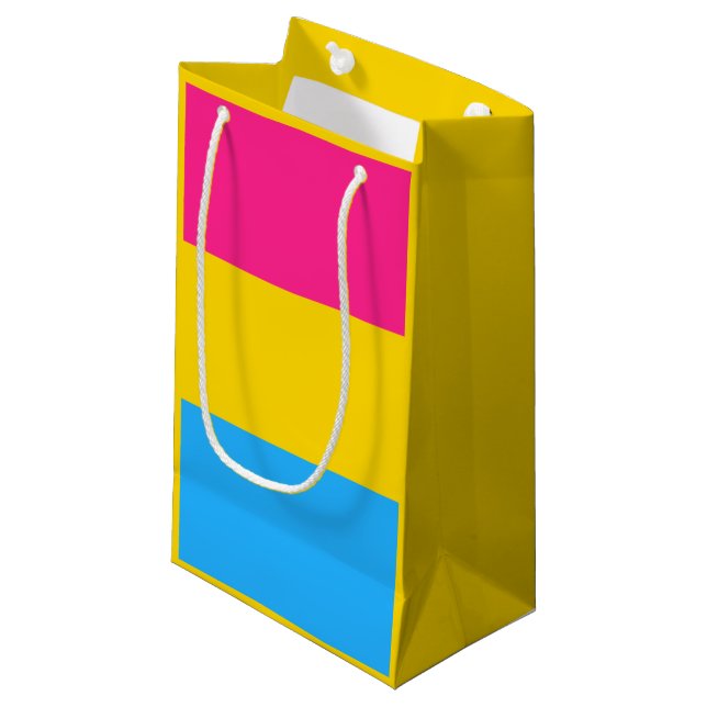 Drapeau de Pansexualité petit sac cadeau (Devant Angle)