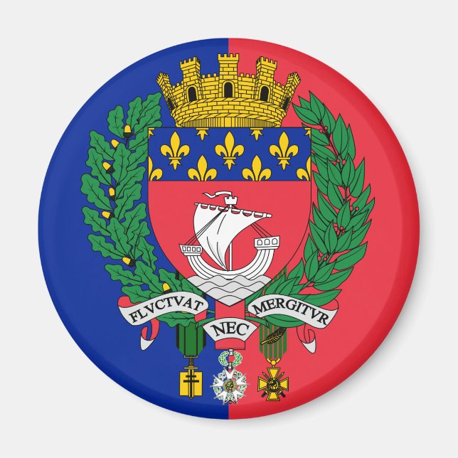 Drapeau de Paris, France Magnet (Devant)