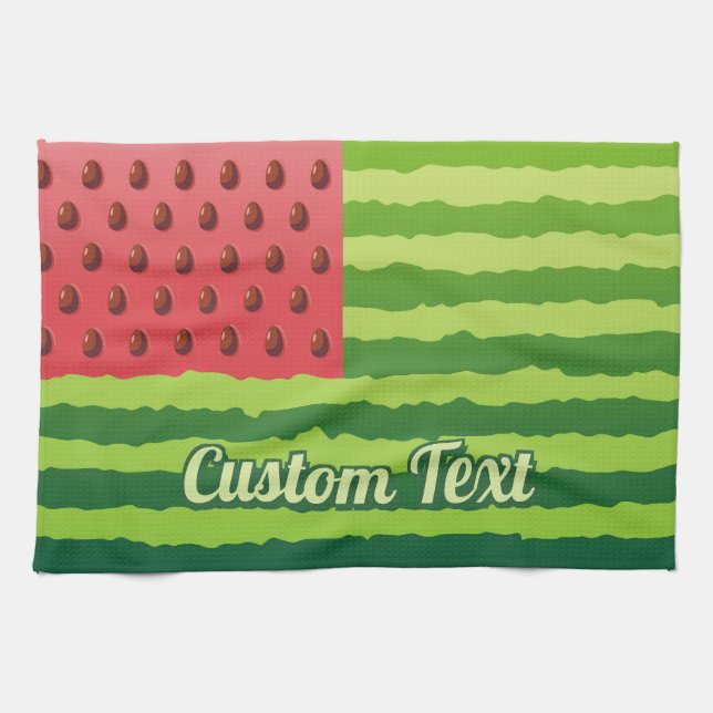 Drapeau de pastèque Serviette de cuisine (Horizontal)