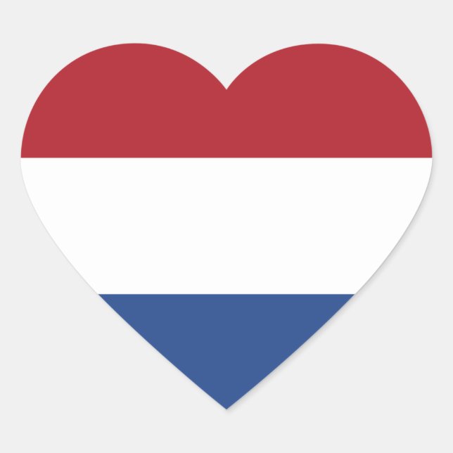 Drapeau de Pays-Bas Heart Sticker (Devant)