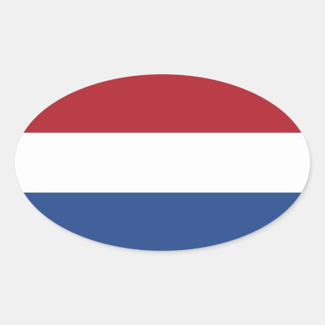 Drapeau de Pays-Bas Oval Sticker (Devant)