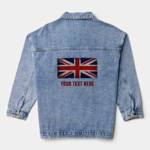DRAPEAU DE PAYS VINTAGE PERSONNALISÉ TEXTE