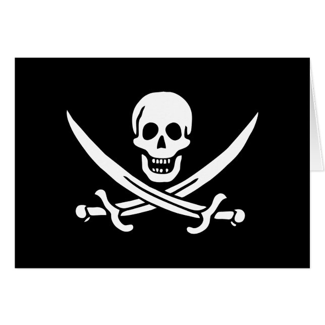 Drapeau de pirate Crâne croisé épées (Devant horizontal)