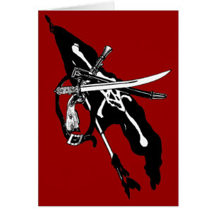 Drapeau de pirates vintage, crâne et os croisés Jo
