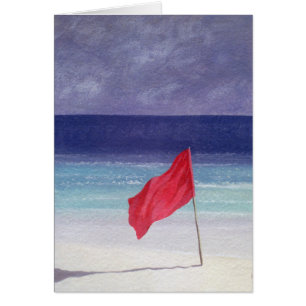 Drapeau de plage - tempête avertissant 1985