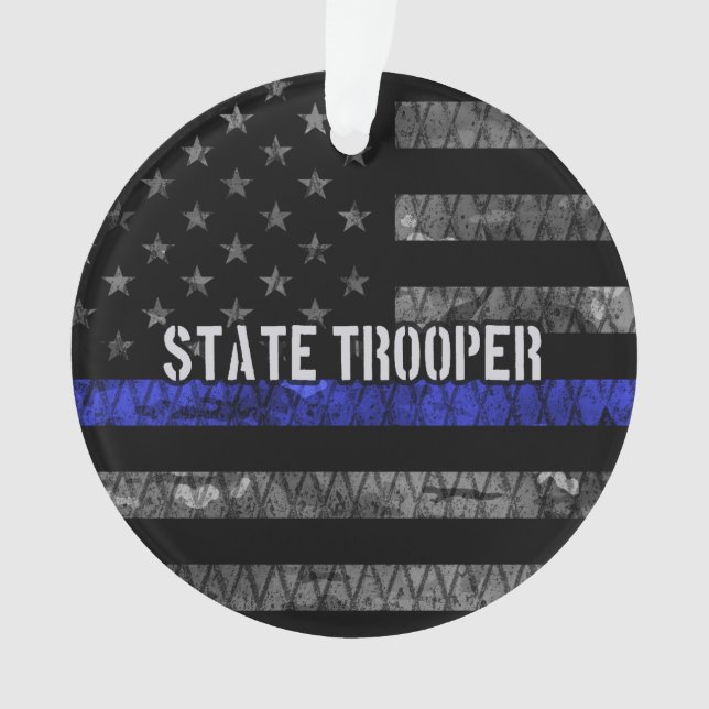 Drapeau de police de l'État en détresse (devant)