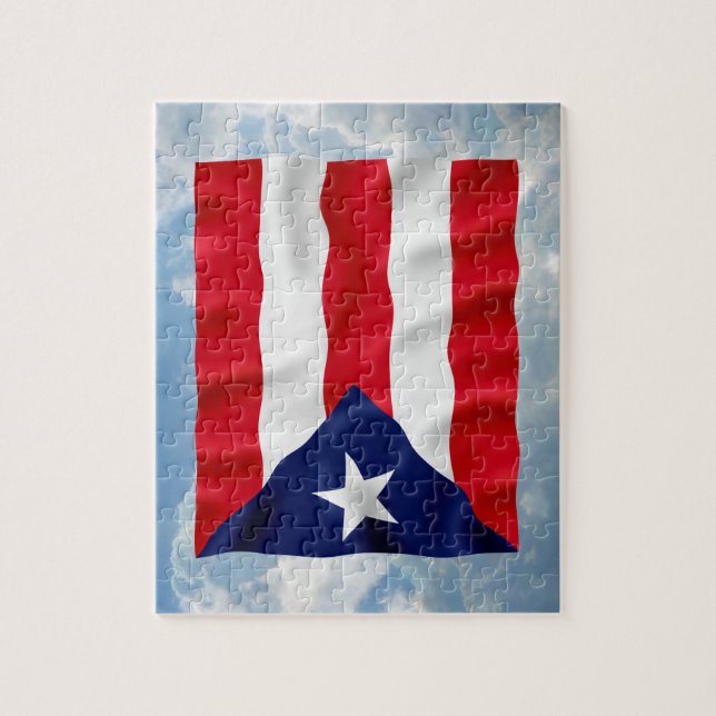Drapeau de Porto Rico - puzzle (Vertical)