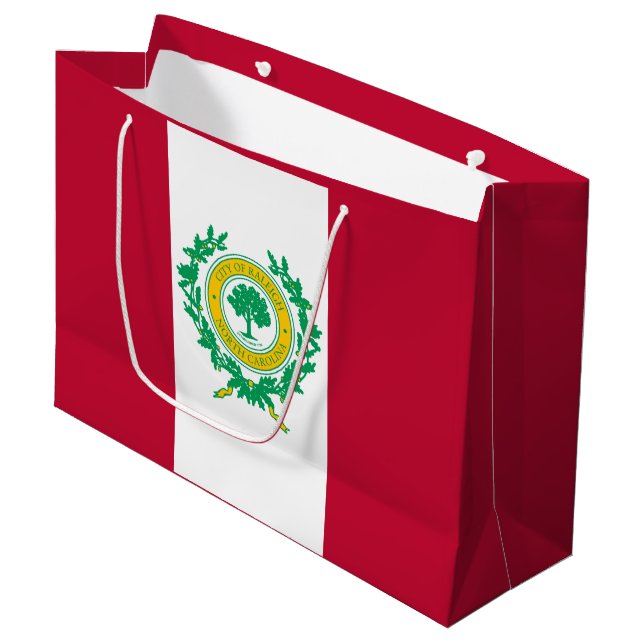 Drapeau de Raleigh, Caroline du Nord Grand sac cad (Devant Angle)