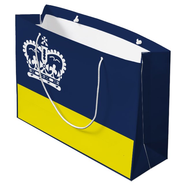 Drapeau de Regina (Saskatchewan) Grand sac cadeau (Dos Angle)
