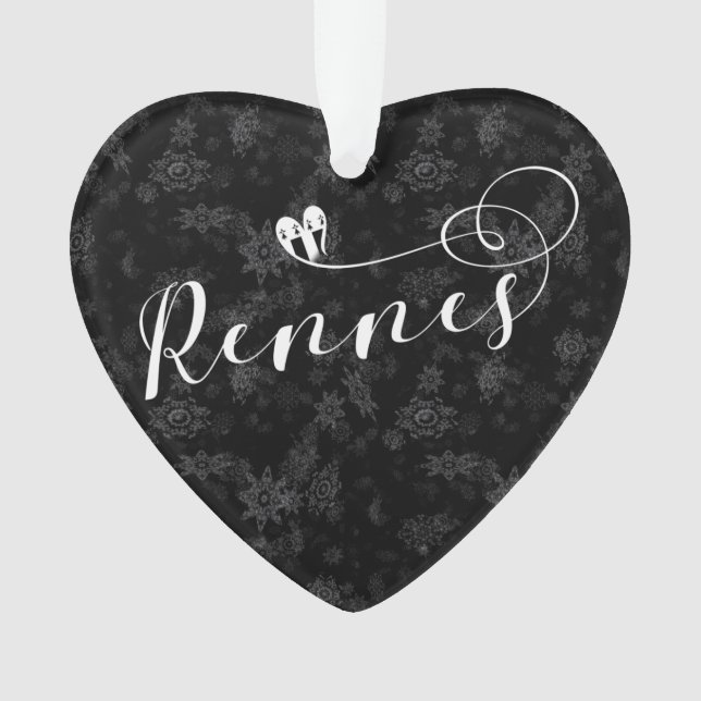 Drapeau de Rennes en coeur, Roazhon, Flocon de nei (devant)